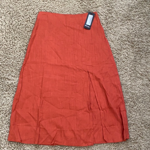 High waisted midi linen skirt - Picture 1 of 1